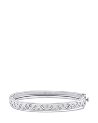 Round and Emerald CZ Inlay Bangle