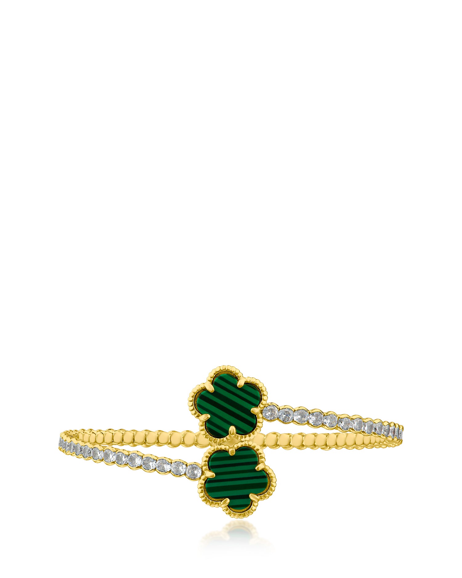 Double Clover Resin Bracelet – CZ by Kenneth Jay Lane