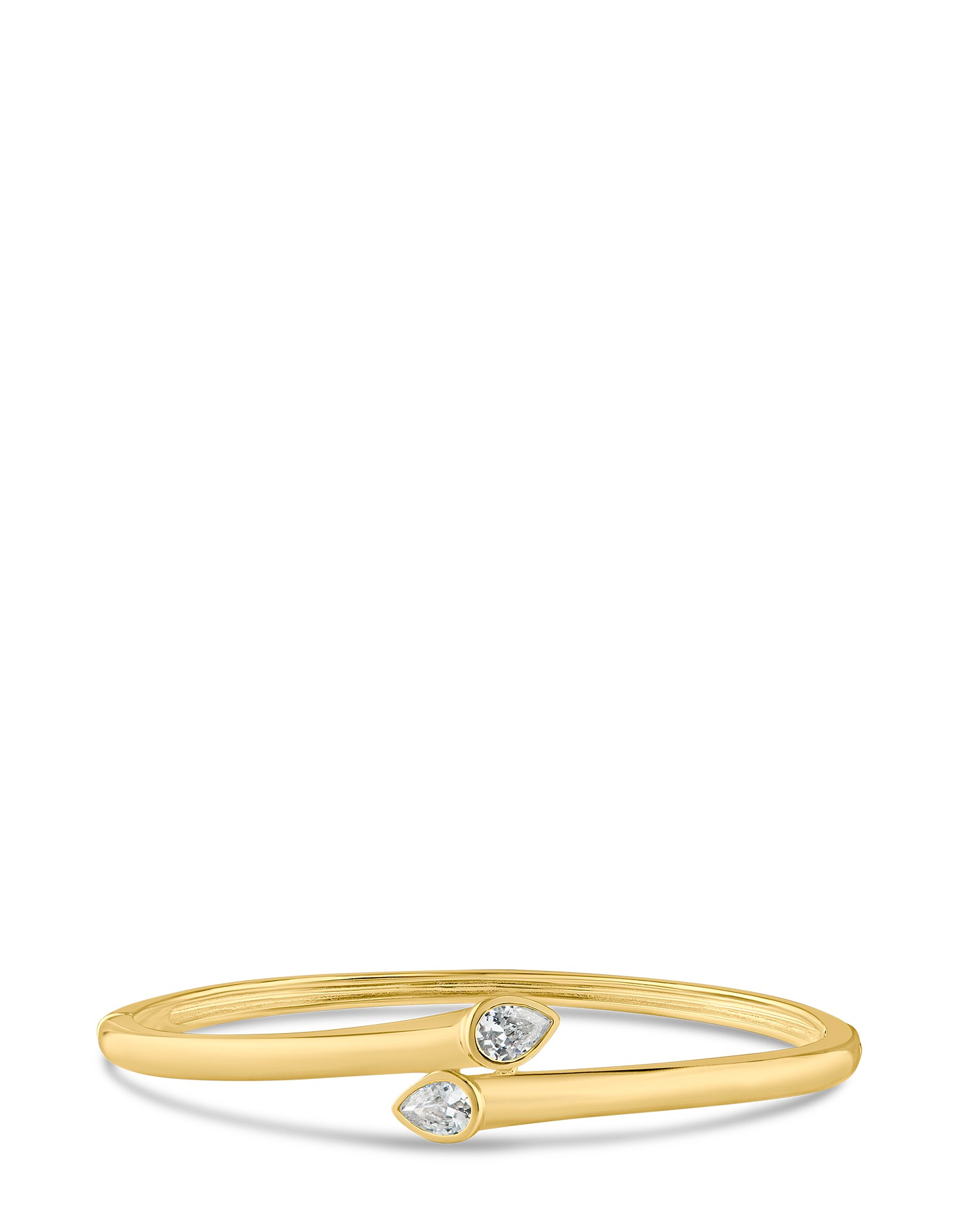 Pear CZ Crossover Bangle
