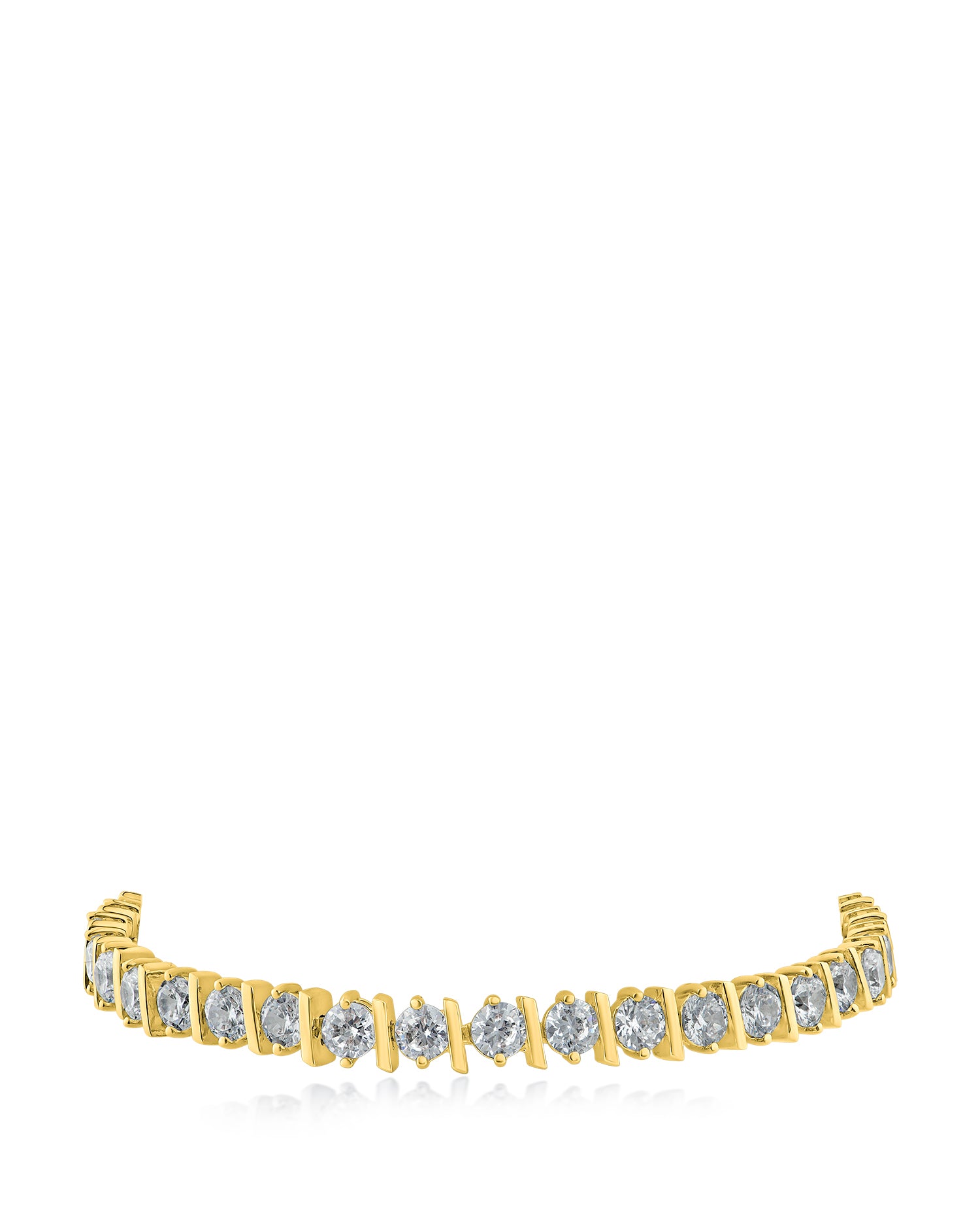 Modern CZ Link Bangle – CZ by Kenneth Jay Lane