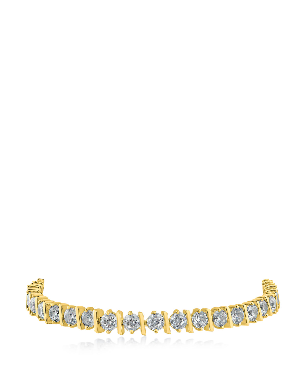 Modern CZ Link Bangle