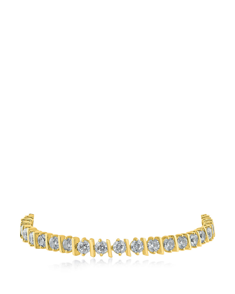 Modern CZ Link Bangle