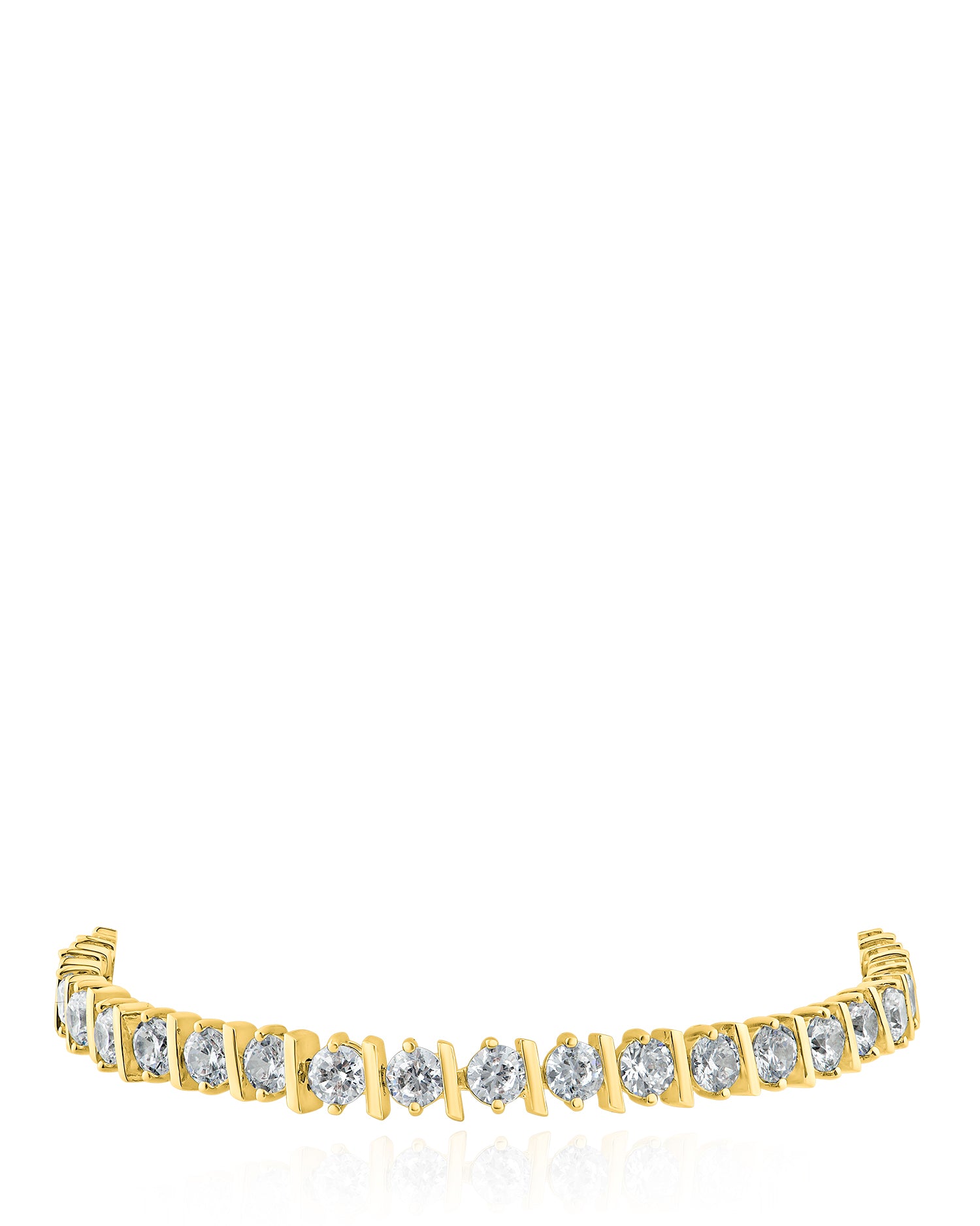 Modern CZ Link Bangle