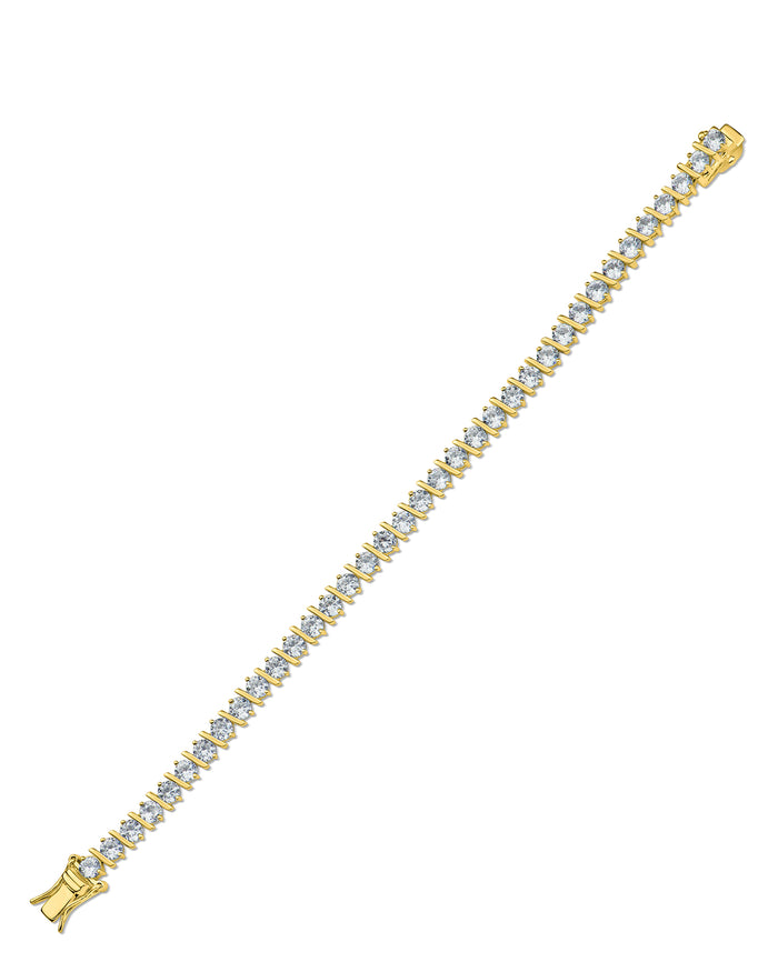 Modern CZ Link Bangle
