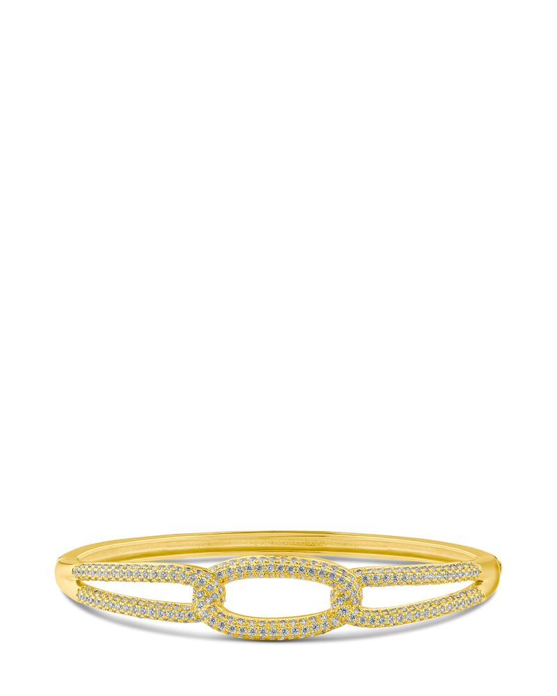 Pave Interlocking Chain Bracelet
