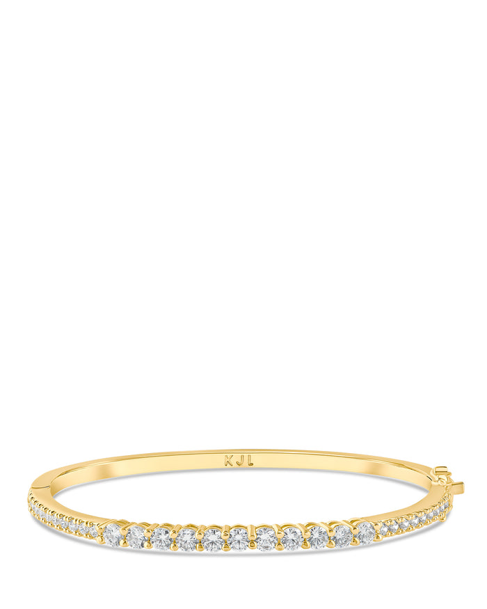 Graduated Round CZ Bangle