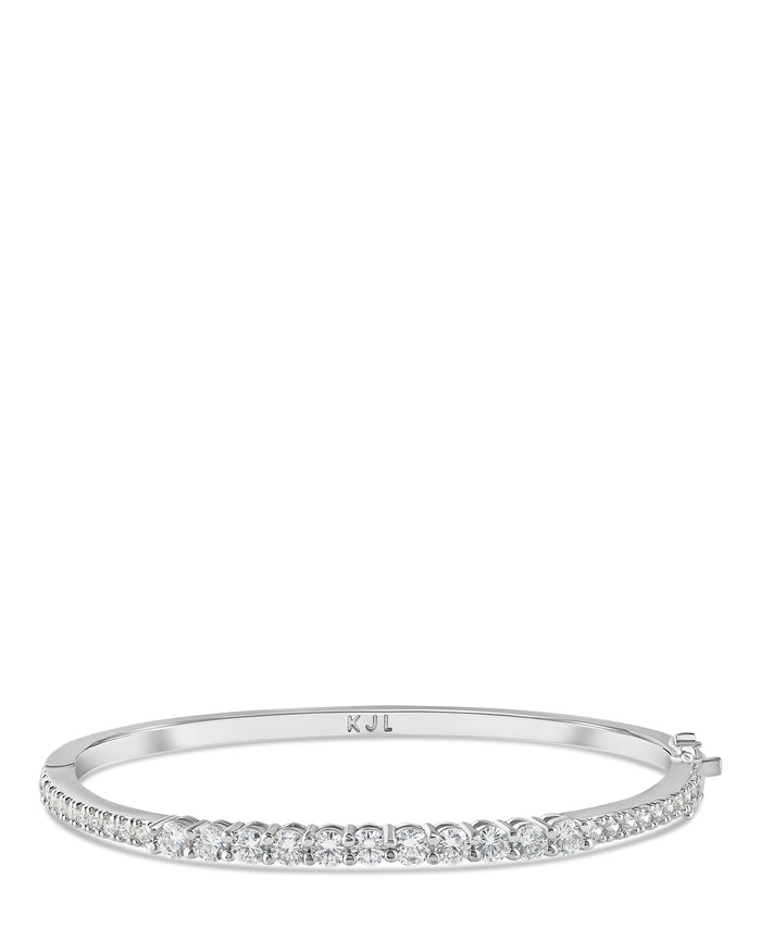 Graduated Round CZ Bangle