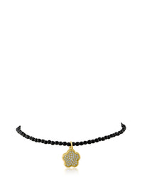 Pave Clover Beaded Bracelet