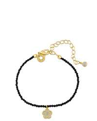 Pave Clover Beaded Bracelet