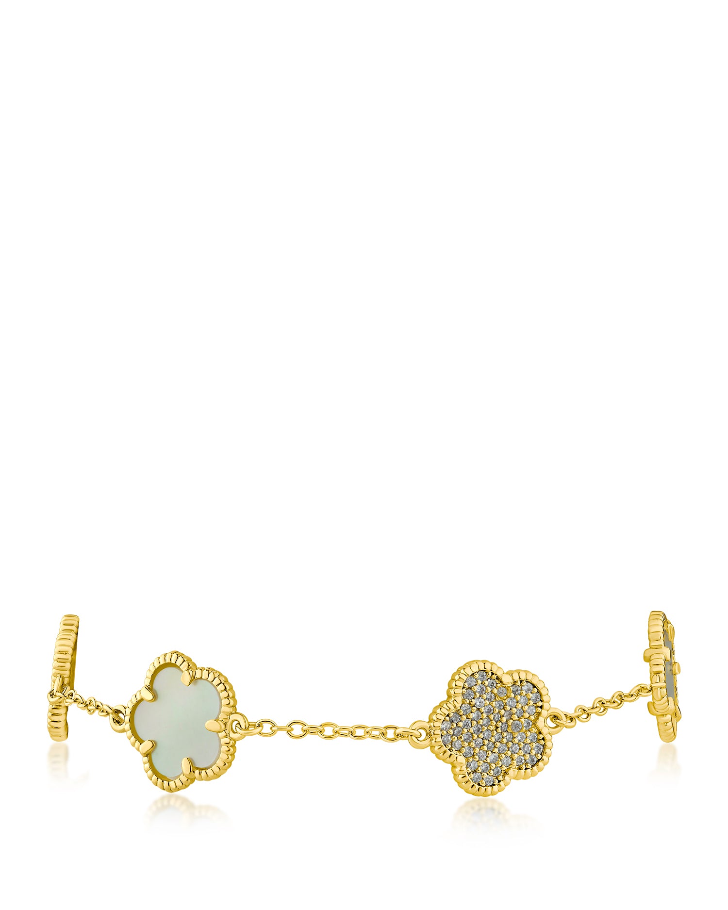 Clover Station Bracelet – CZ by Kenneth Jay Lane