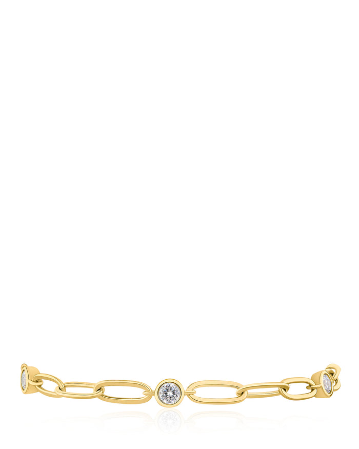 CZ Link Station Bracelet