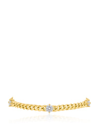 CZ Station Curb Chain Bracelet