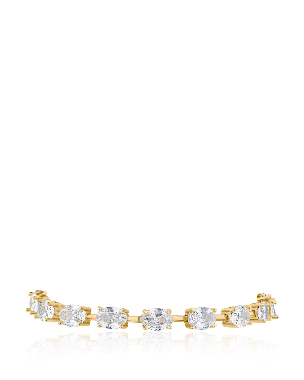 Oval CZ Line Bracelet