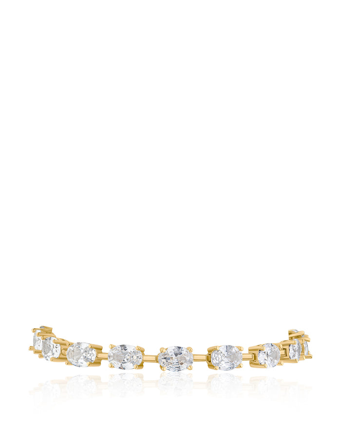 Oval CZ Line Bracelet