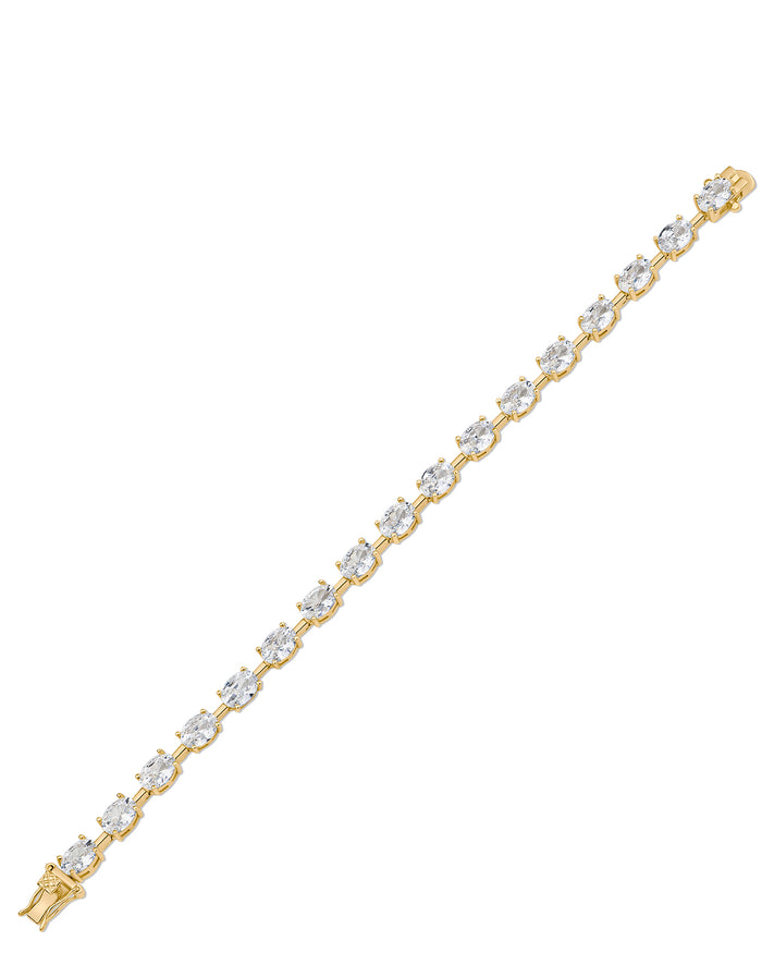 Oval CZ Line Bracelet