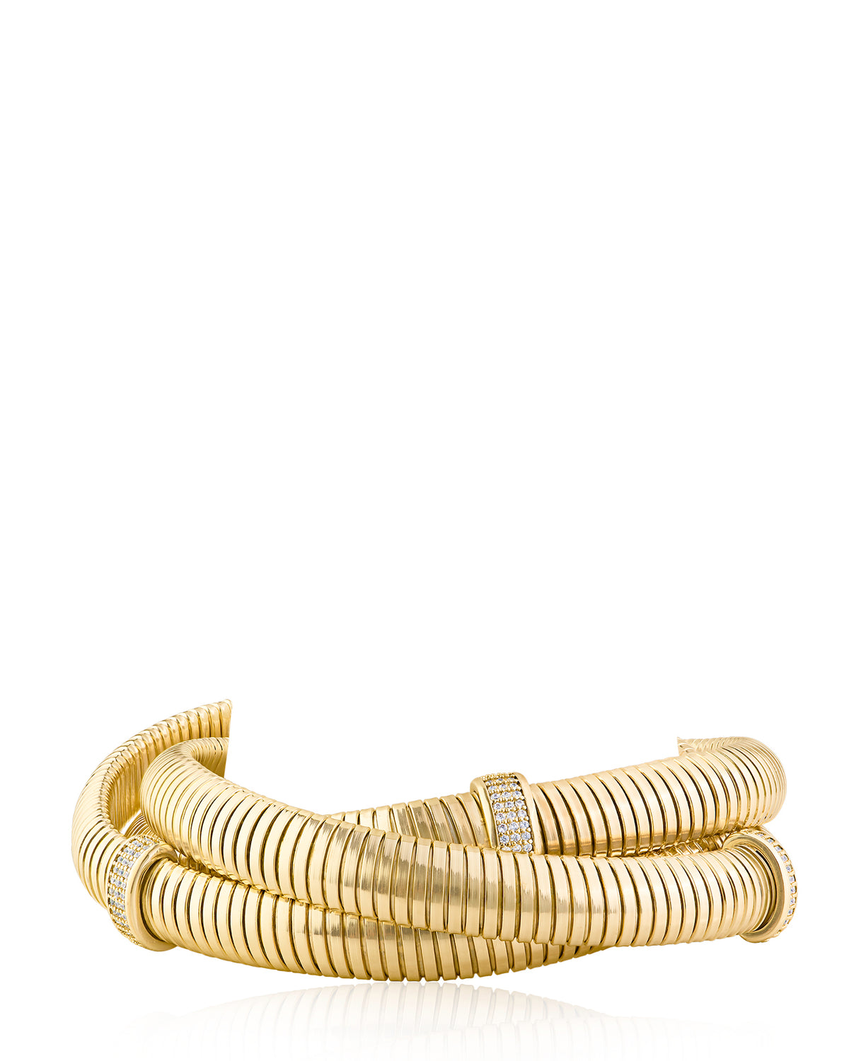 Triple Coil Pavé CZ Bracelet