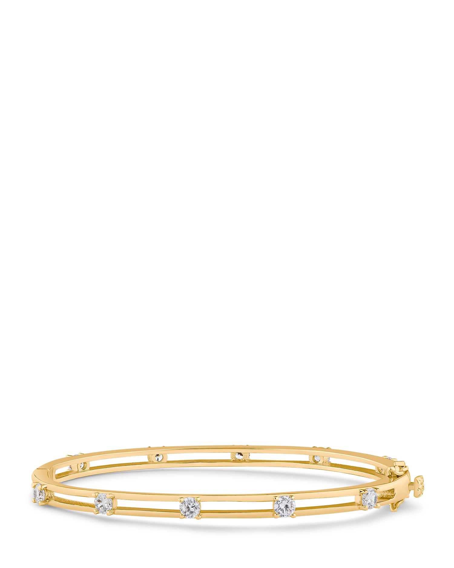 Round CZ Station Bracelet
