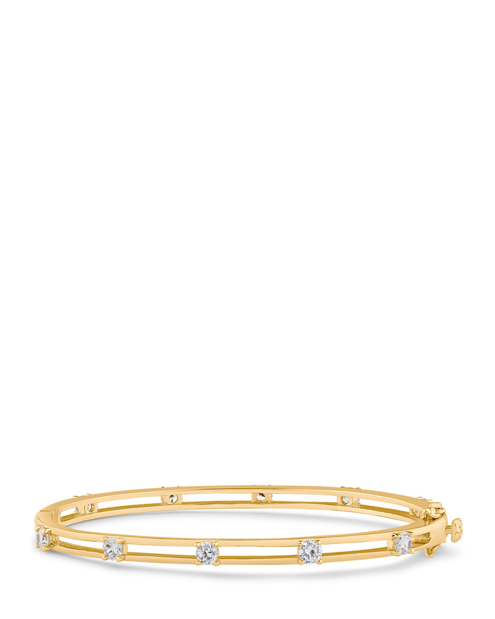 Round CZ Station Bracelet