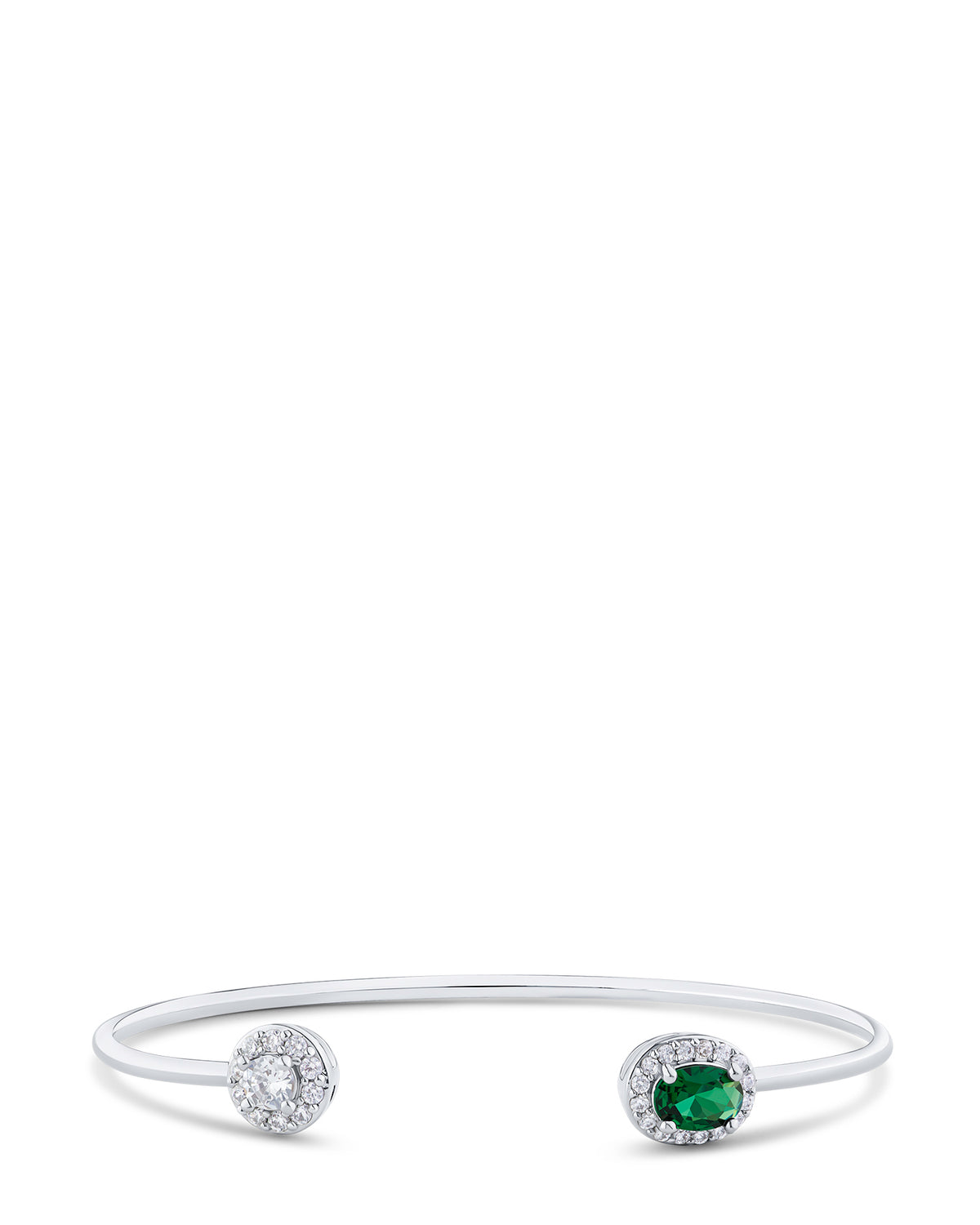 Open CZ Duo Cuff Bracelet