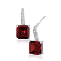 Ruby Asscher Drop Earrings