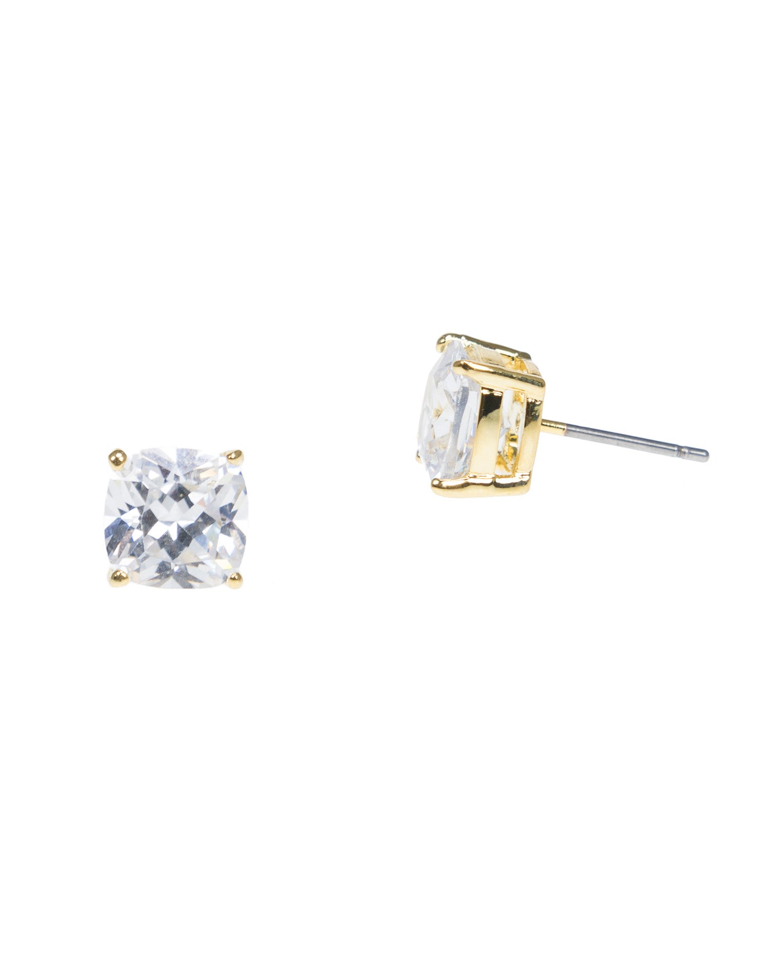 Cushion CZ Stud Earrings