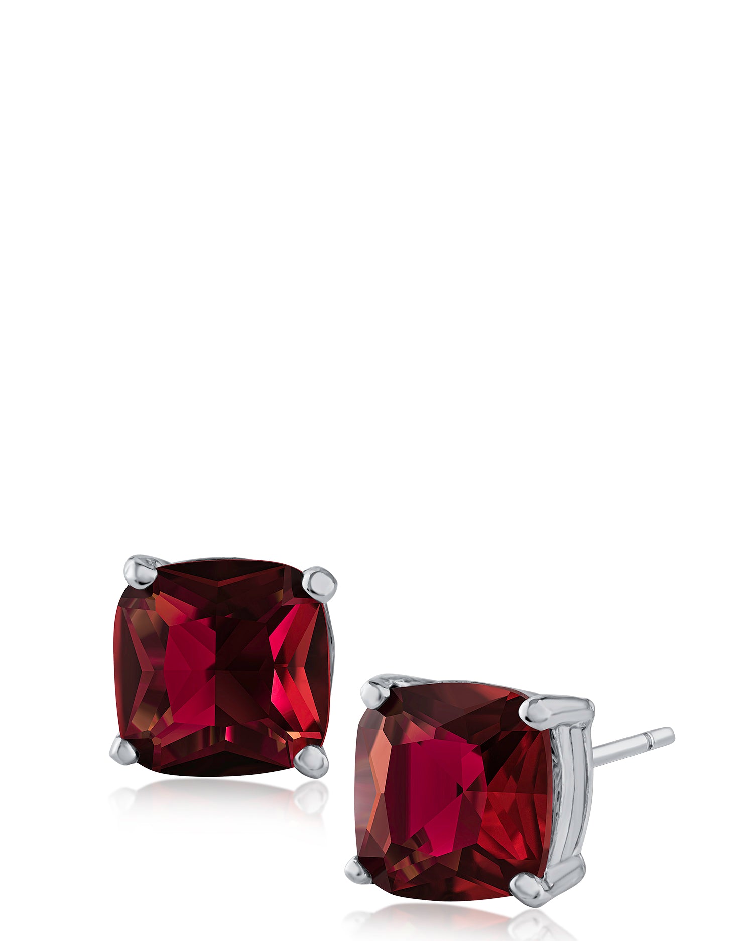 Cushion CZ Stud Earrings