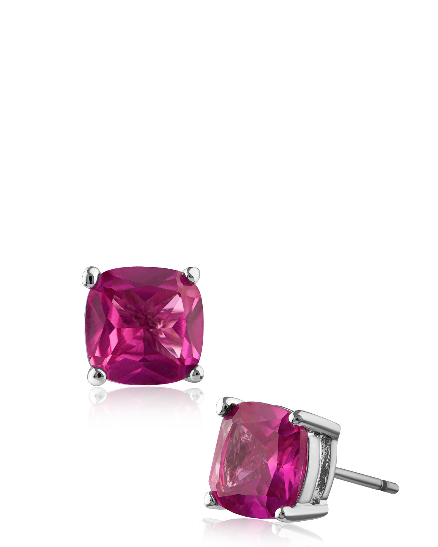 Cushion CZ Stud Earrings