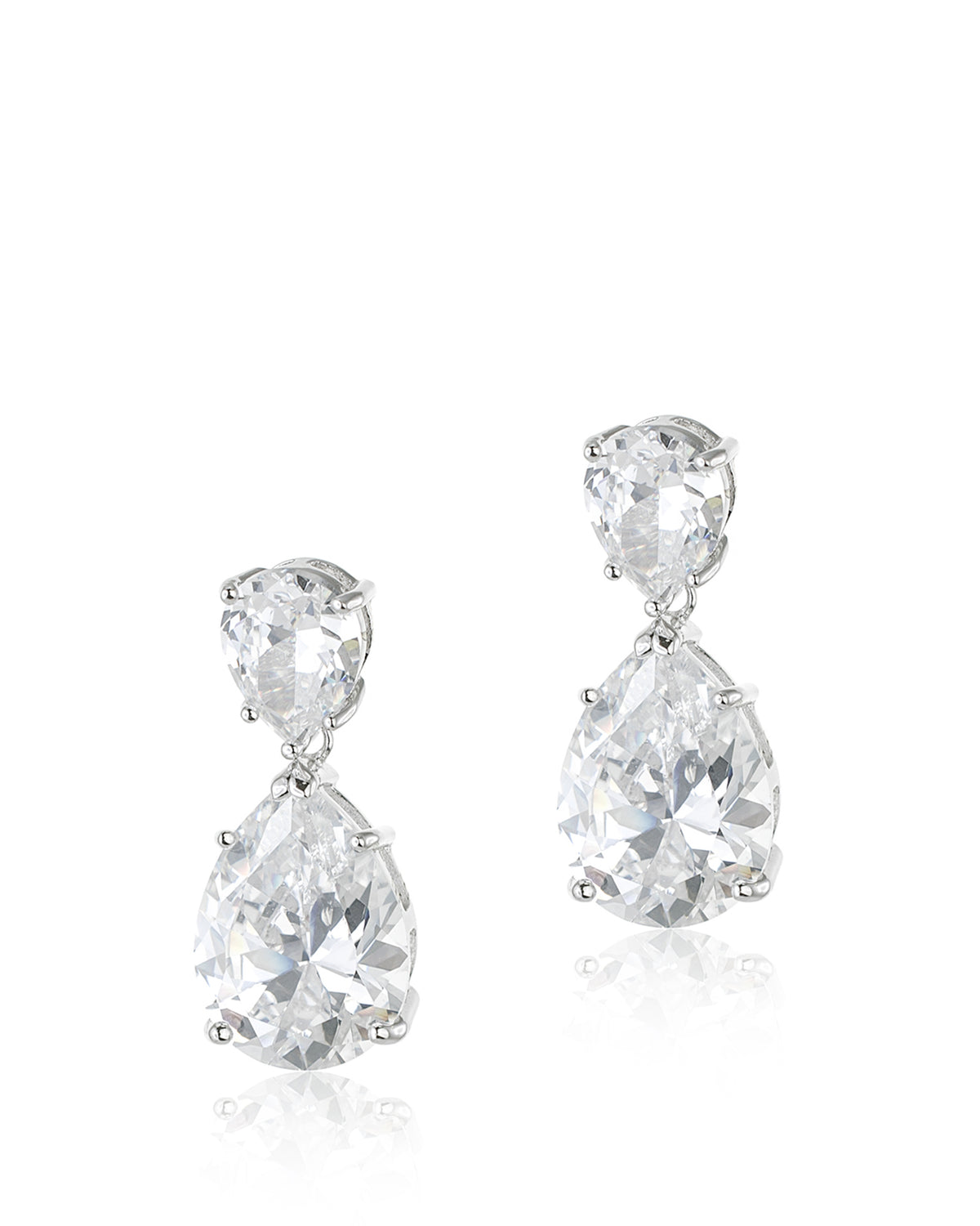 Double Pear Drop Earrings