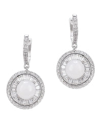 Pave Disc Earrings