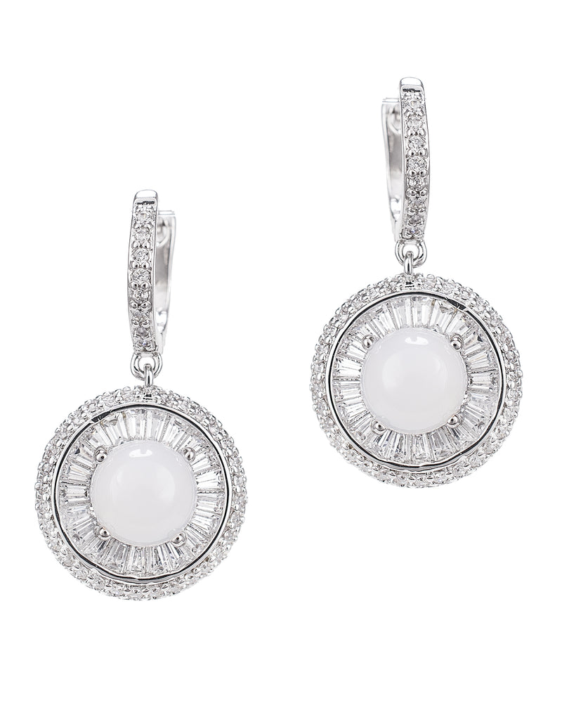 Pave Disc Earrings