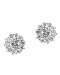 Round CZ Stud Earrings