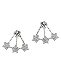 Triple Star Front to Back Earrings