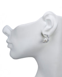 Luna Pearl Crescent Earrings
