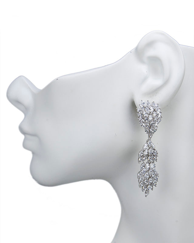 Marquis Cluster Drop Earrings