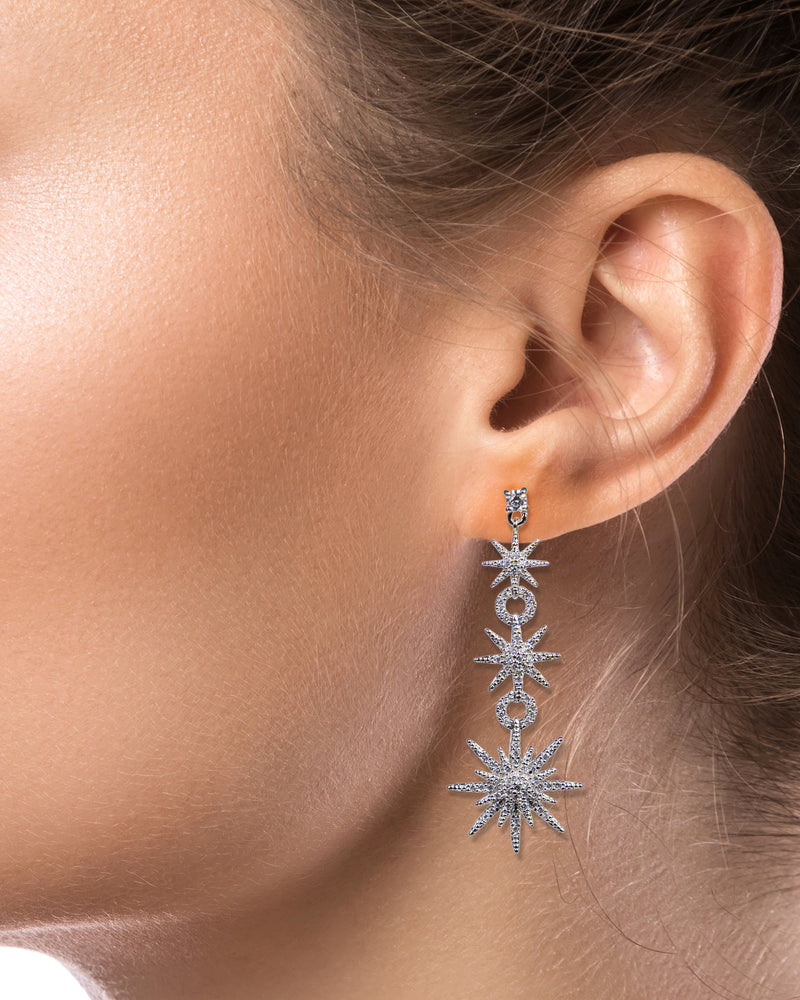 Pave Starburst Earrings