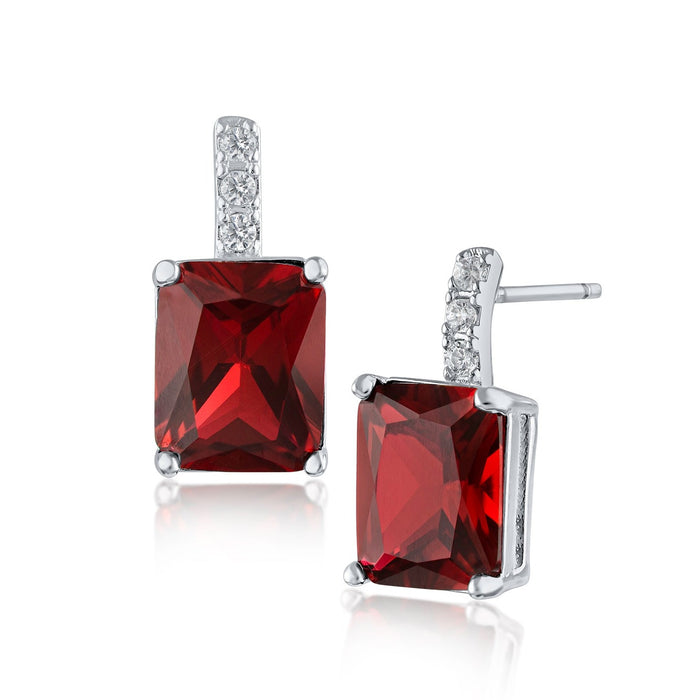 Small Ruby Drop Earrings