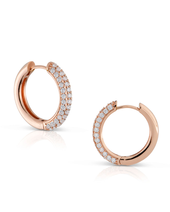 Pave Hoop Earrings