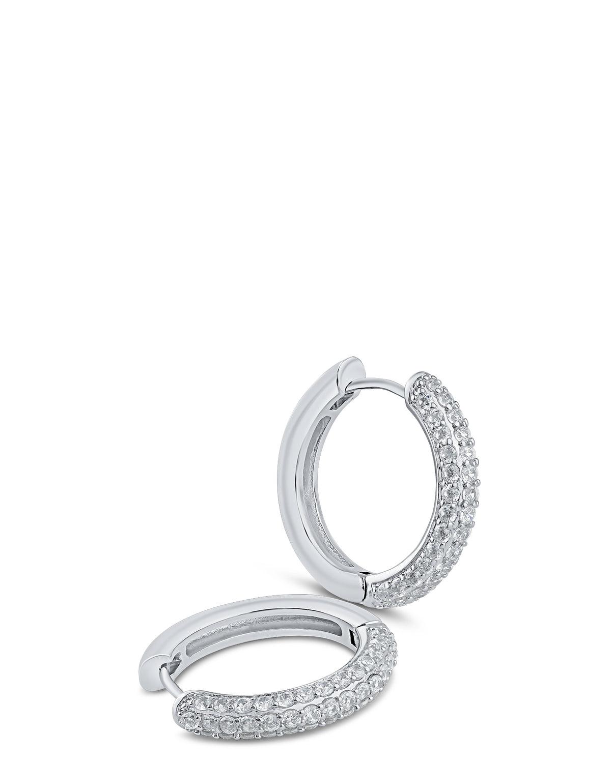 Pave Hoop Earrings