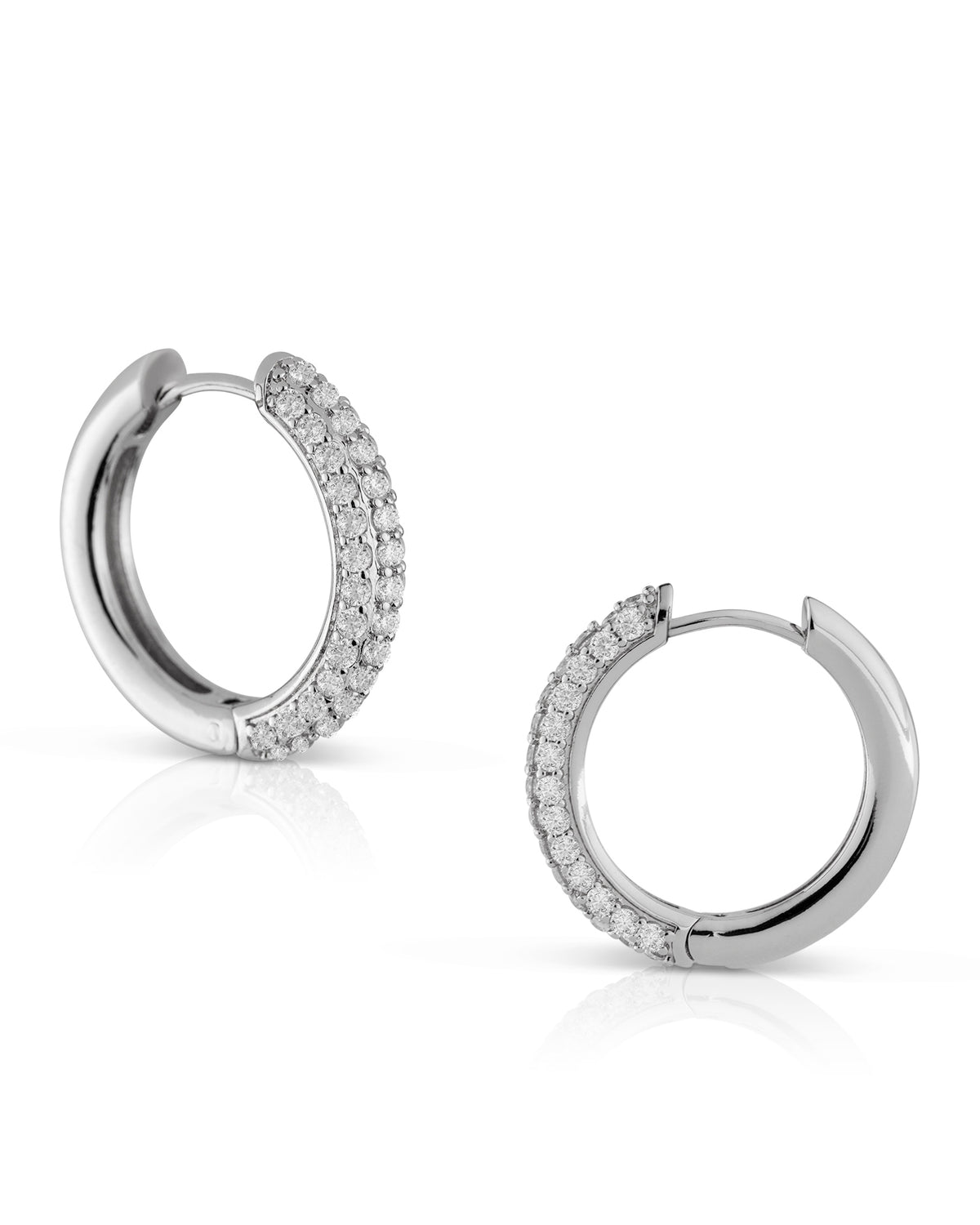 Pave Hoop Earrings