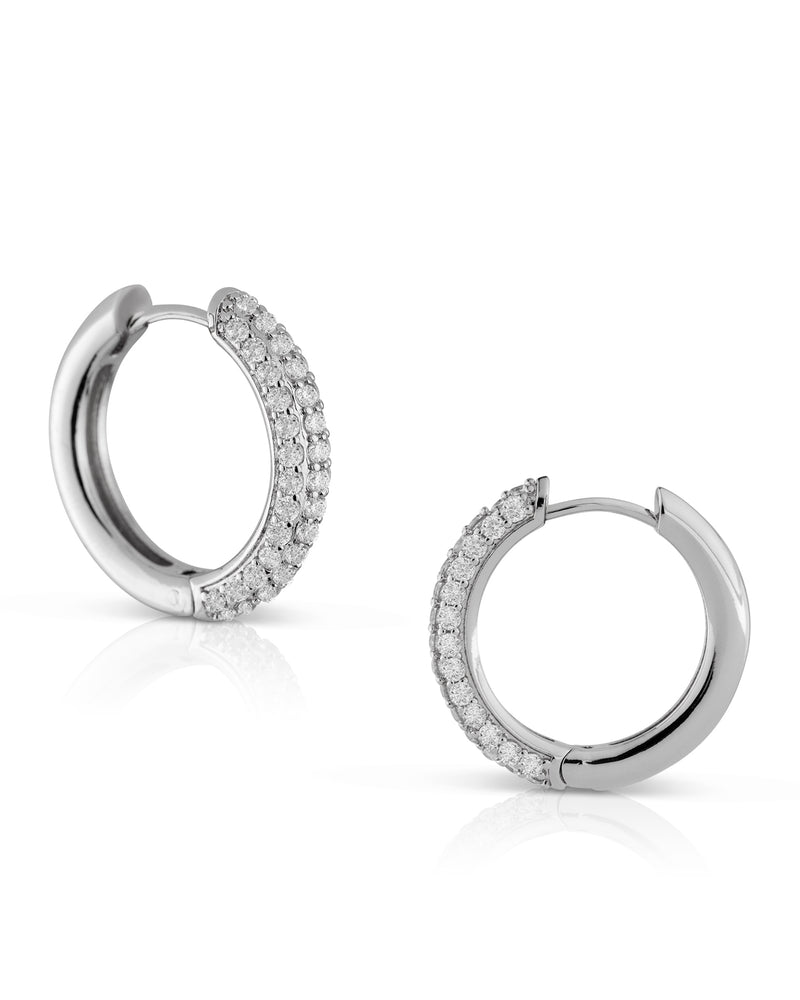Pave Hoop Earrings