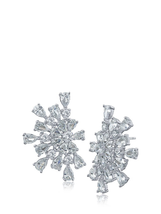 Pear Cluster Statement Earrings