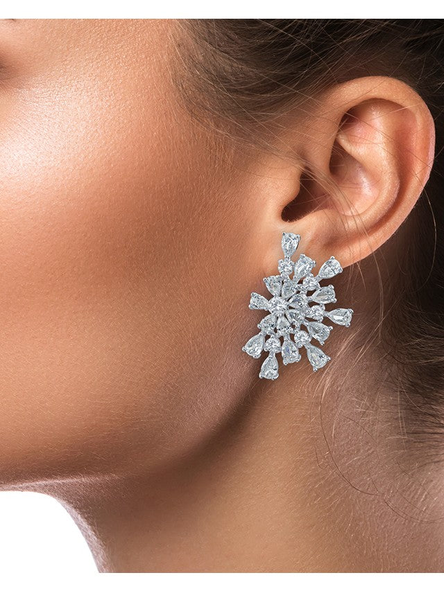Pear Cluster Statement Earrings