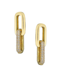 Pave Link Earrings