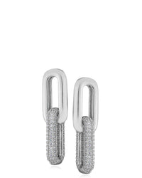 Pave Link Earrings