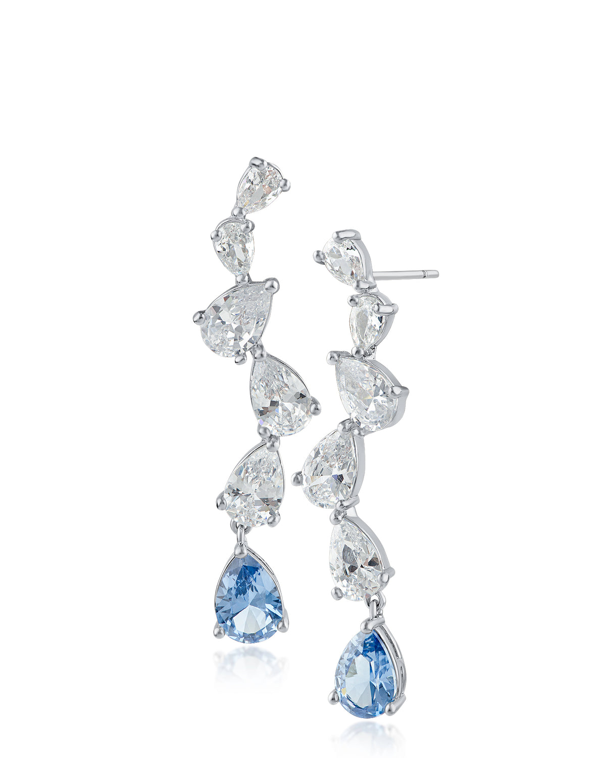 Cascading Pear CZ Earrings