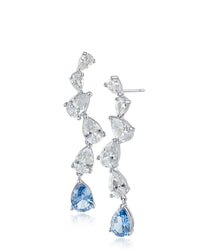 Cascading Pear CZ Earrings