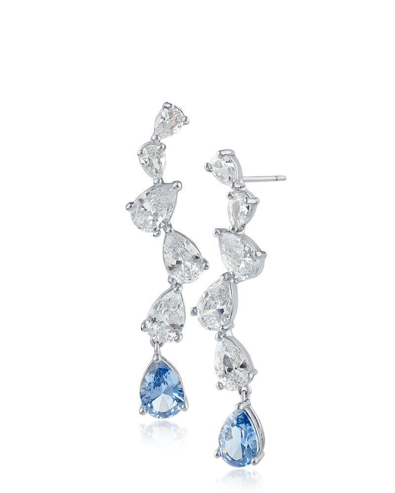 Cascading Pear CZ Earrings