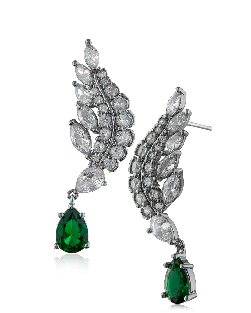 Angel Wing Design Drop Earrings