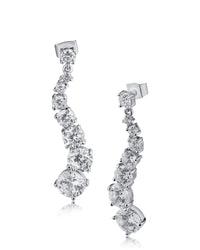 Graduated Round Swirl Drop Earrings