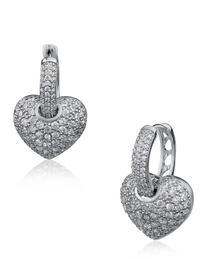 Petite Heart Drop Earrings